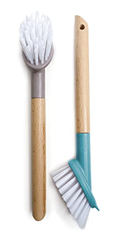 Rsvp International Kitchen Scrubber Collection Dishwasher Safe, Oval Brush, 10.75", Gray #TOP4