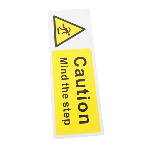 COSMEVIVI Please Mind The Step Sign Stickers Please Watch Your Step Sign Warning Stickers Safety Decorations Safety Decorations for Workplace Floor Decals Yellow Pvc