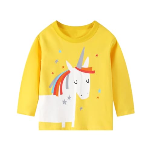 Image of Toddler Girl Long Sleeve T-Shirts Kids Cotton Fall Top 2-7 Years | 3 Pieces Soft Cotton Casual T-Shirt