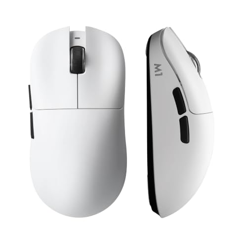 Image of YUNZII M1 Wireless Gaming Mouse, Tri-Mode 2.4G /BT /Wired Gaming Mouse, PAW3311 Sensor 10000 DPI Rechargeable Wireless Mouse with 5 Programmable Buttons, Customizable via Software for Win & Mac (White)