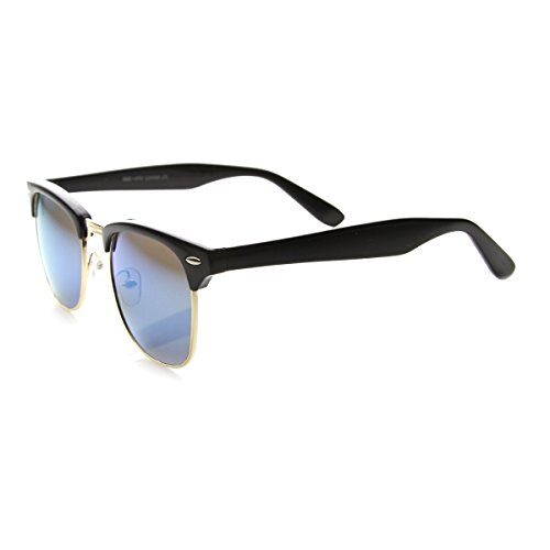 Image of zeroUV Half Frame Semi-Rimless Horn Rimmed Sunglasses