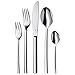 Produktbild WMF Miami Besteck Set 12 Personen, Besteck Set 60 teilig, Monobloc-Messer, Cromargan Edelstahl poliert, glänzend, spülmaschinengeeignet, Silber