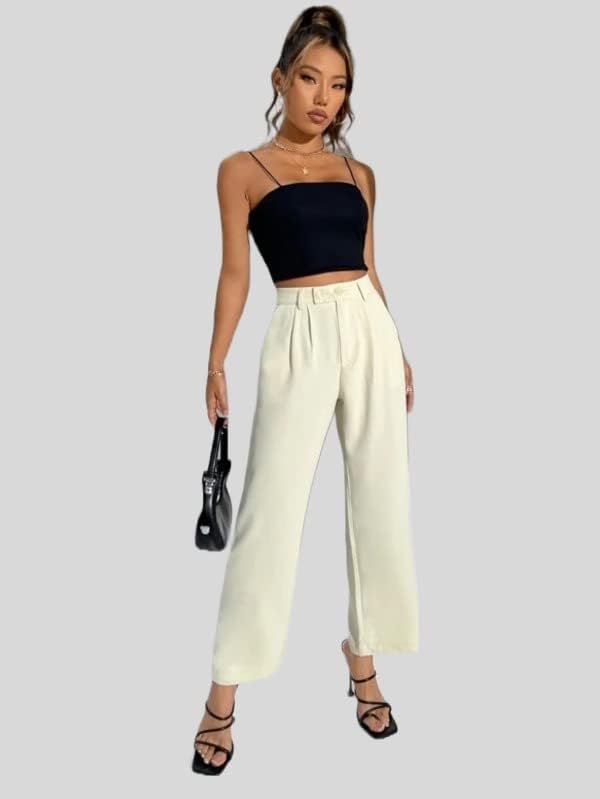 Image of Elendra Women Cotton - Trousers Pant Wide Leg