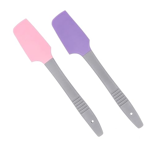 IWOWHERO 2Pcs Silicone Waxing Spatulas for Hair Removal Non Stick Wax Scraper Applicators Durable and Easy to Use for Home Waxing and Hair Removal