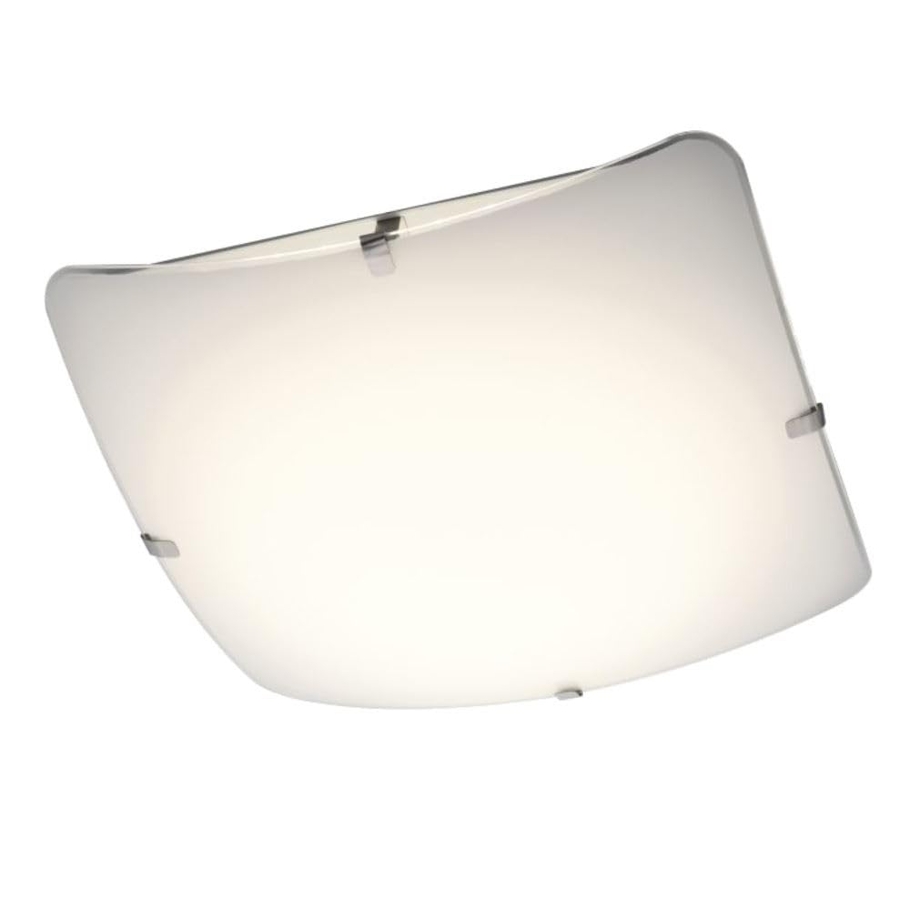 Firstchoicelighting Frosted Modern Glass Flush Ceiling Light, Low Energy Integrated Led Light Fitting For Hallway Or Home