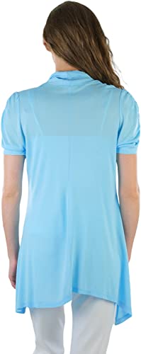 Image of ToBeInStyle Womens Open Front Casual Shrug Lightweight Layering Cardigan Sleeveless or Short Sleeve