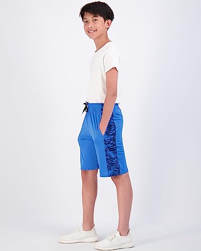 Image of Real Essentials 5 Pack: Boys' Dry Fit Basketball Shorts for Youth Kids Teens - Athletic Running Soccer Sports with Pockets