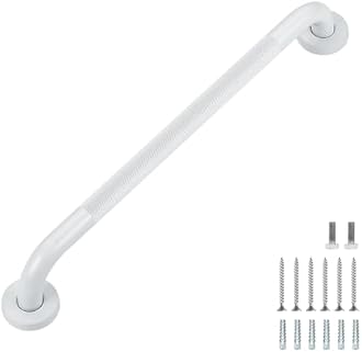 Grab Bars for Shower, 1 Pack 20-Inch Anti Slip Shower Handles for Elderly, Safety Shower Grab Bar, Stainless Steel Handicap Grab Bars for Bathroom (White 1" Diameter)