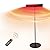 EAST OAK Patio Heater Electric, 1500W Standing Outdoor Heaters for Patio with Nanocrystal Glass-ceramic, Fast Heat Waterproof & Dustproof, Tip-over & Overheat Protection, 3 Heat Settings & 24h Timer