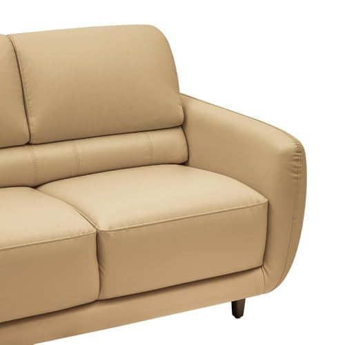 Image of Wakefit Sofa Set | 5 Year Warranty | Sofa 2 Seater, 2 Seater Sofa for Living Room, Wooden Sofa Set, Couch Sofa for Living Room - Solomon(Robin : Ivory)