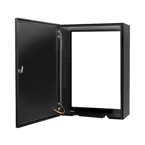 HTDRE Boîtier de Protection pour borne de Recharge sans Plaque arrière, boîtier de Protection Mural pour Chargeur de véhicule électrique, Conception Creuse, avec Serrure, étanche et antivol (Noir/1)