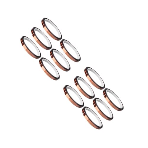 STOBAZA 2sets 6 Rolls Insulation Tape Static Polyimide Repairing Tape for Household Electrical Use Strong Adhesion Abrasion and Tear Resistant 6rolls*2