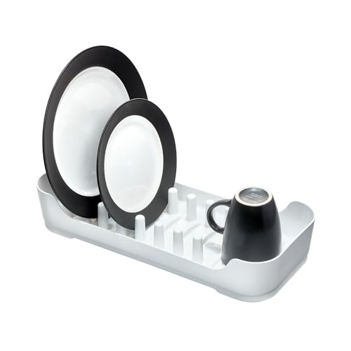 iDesign Compact Dish Drying Rack, White