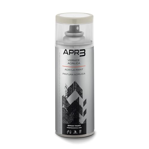 APR3 - S4009001 Vernis peinture Acrylique Multi-Usage, Couleur Blanc Crème RAL 9001, Aérosol En Fer-Blanc Recyclable de 400 ml