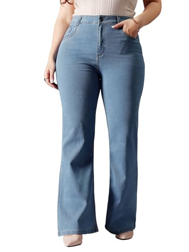 Image of Miss Chase A+ Women's High Rise Regular Stretchable Denim Bootcut Shaping Jeans