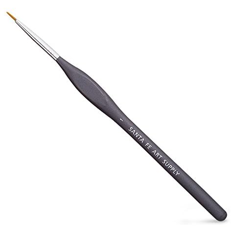 Santa Fe Art Supply Artist Paintbrush Ergonomic Short Handle Size 1 Detail Brush. Acrylic Oil Watercolor & Face Paint Long Handle Replacement Paint Brushes Cover