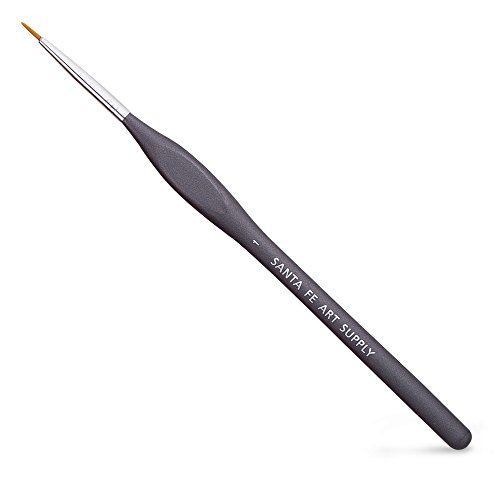 Santa Fe Art Supply Artist Paintbrush Ergonomic Short Handle Size 1 Detail Brush. Acrylic Oil Watercolor & Face Paint Long Handle Replacement Paint Brushes