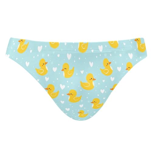 Men's Swim Briefs Cute Yellow Rubber Duck Swimsuit Beach Swimwear Bikini M B0404243
