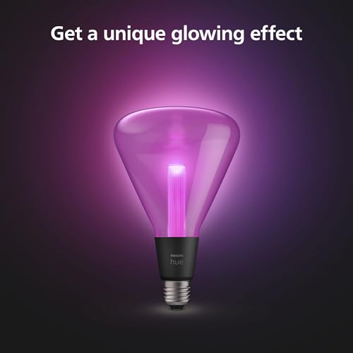 Image of Philips Hue Lightguide TR125 Triangle Smart LED Bulb - Handblown Glass - Color Changing Light - Compatible with Amazon Alexa, Apple HomeKit and Google Assistant - Bluetooth and Hue Bridge Compatible