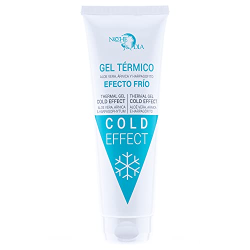Gel térmico efecto Frío para masaje Cold Effect, especial deporte, refrescante y relajante para piernas cansadas, con Aloe Vera, Árnica y Harpagofito. 250 ml Marca: Noche y Día
