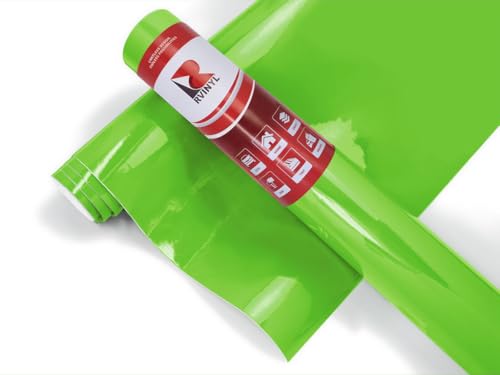 ORACAL 951 Series Premium Cast Film in Limette Green - 12' x 5ft - Gloss Finish Silicone Coated Vinyl Sheet Roll for Decals, Signs and Graphics