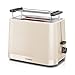 Bosch MyMoment Infuse TAT3M127GB - Compact 2-Slice Toaster with Reheat/Defrost, Foldable Bun Warmer, Auto Shut-Off, High Lift and Crumb Tray, in Cream