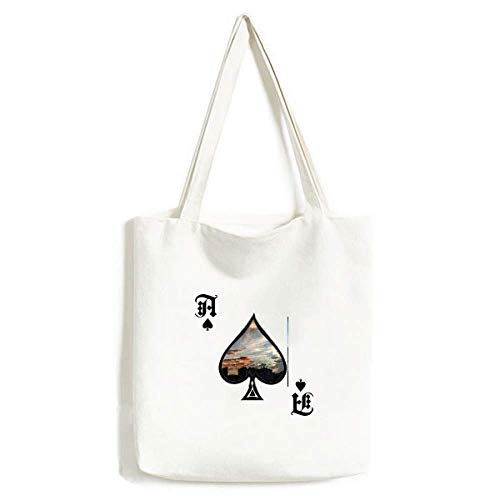 Sac à main City Dusk artisanal au motif poker en toile lavable haut de gamme
