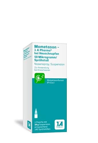 Mometason - 1 A Pharma ® wirkstarkes Nasenspray gegen Heuschnupfen: 140 Sprühstöße Cover