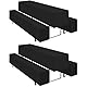 Teruntrue Bierzeltgarnitur Set 3tlg. Hussen für Bierzeltgarnitur 220 x 70cm – 2 Husse Biertisch + 4 Bierbank in Schwarz - Biertischhusse Bierbankhusse Biertisch – 220x70cm Schwarz