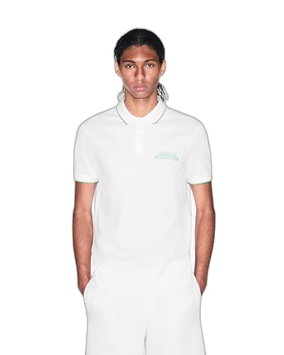 Polo para hombre Armani Exchange con logo elevado en 3D miniatura 1