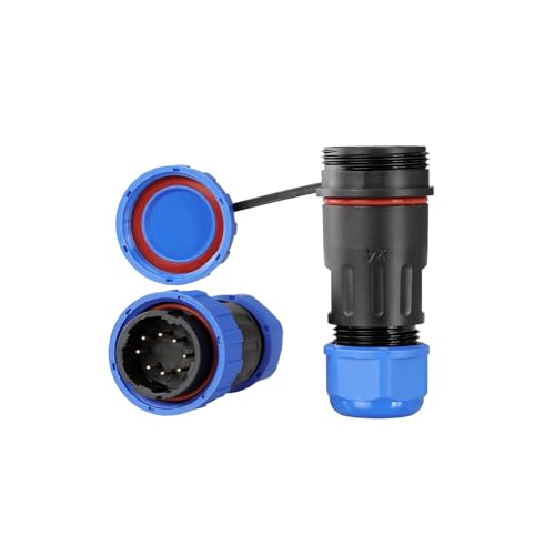 Conector circular estanco TY24 8 pines macho y hembra miniatura 6