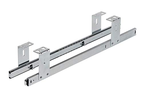 Tastaturauszug für Tastaturablage, Auszugschienen verzinkt 500mm, Auszug für Tastatur Maus Keyboard und Laptop Ablage