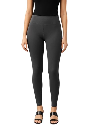 Image of JUNEBERRY Cotton Lycra Skinny Fit Leggings for Women & Girls (Sizes: S to 2XL) (Colors: Black, Beige, White, Grey, Brown, Pink & Wine)