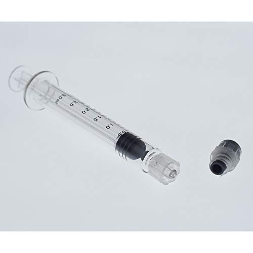 Fhis Dispensing Measurement Mark Tip for CBD Oils, EJuices, Liquids, Chemical (Gray Piston)3ml Luer Lock Syringe with Needle Reusable Pack of 100 (20G) - Image 4