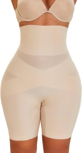 Image of NIRDAMBHAY Tummy Tucker Women's High Waist with Anti Rolling Strips Shapewear for Women, Tummy Shaper Comfortable Seamless Shapewear High Waisted Body Shaper