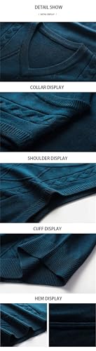 Men Sweater Vest Solid Color Sleeveless Clothes Short Slim Fit Sweater Clothes2