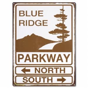 QKIODSQKIODS Blue Ridge Parkway Vintage Aluminum Metal Sign for Home Coffee 8x12 Inches