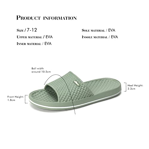 Image of FUNKYMONKEY Men's Shower Slides - Non Slip Quick Drying Sandals for Men - Lightweight Pool Beach Bathroom Slippers Indoor Outdoor
