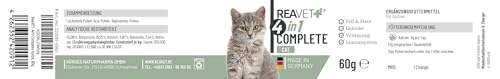 ReaVET 4in1 Complete Cat - Natürliche Rundumversorgung für Katzen für 2 Monate, Vitamine für Katzen, Aktiviert Abwehrkräfte, Stärkt Immunsystem, Gelenke & Magen-Darm, mit Taurin