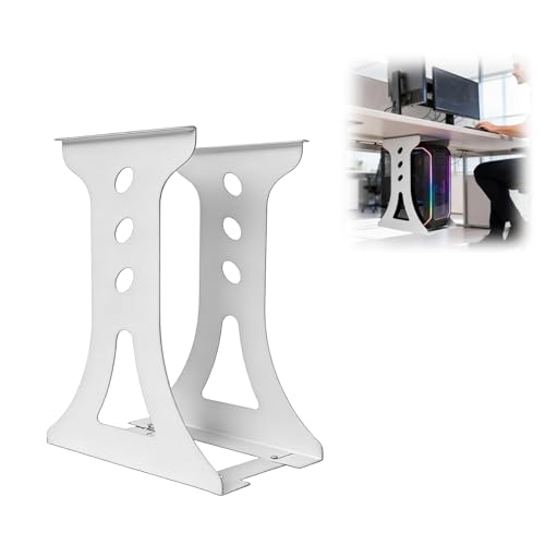 Umllpet Soporte para PC bajo escritorio, soporte de pared para PC, capacidad de carga de hasta 30 kg, carcasa de ordenador resistente, universal y estable, soporte de torre ajustable para carcasa de
