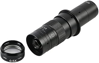 Microscope 0.3X 0.35X 0.5X 0.75X 1X 2.0X Auxiliary Barlow Objective Lens for 120X/180X/300X C-Mount Industrial Zoom Lens(0.35X 0.5X 1X 2X)