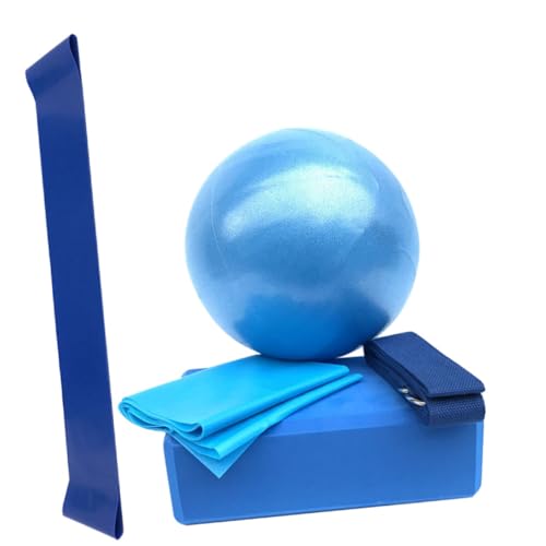 BESPORTBLE 5-Piece Yoga Ball Set High-Density Foam Blocks Portable Exercise Ball for Core Workouts Yoga Props and Accessories for Home Fitness