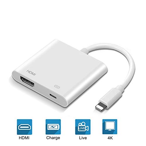 Lighting to HDMI Adapter Compatible with iPhone to HDMI Adapter Cable, Digital AV