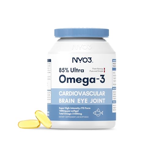 NYO3 85% aceite de pescado Destilación molecular 60 cápsulas blandas Alimento integrado con Omega-3 EPA y DHA da Olio di Pesce
