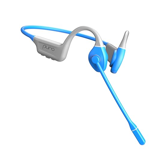 Puro Sound Labs PuroFlex-Kids: Open-Ear Bone Conduction Headphones- Bluetooth 5.3- Sweat Resistant Sport Headphones with Built-in Mic (Teal)