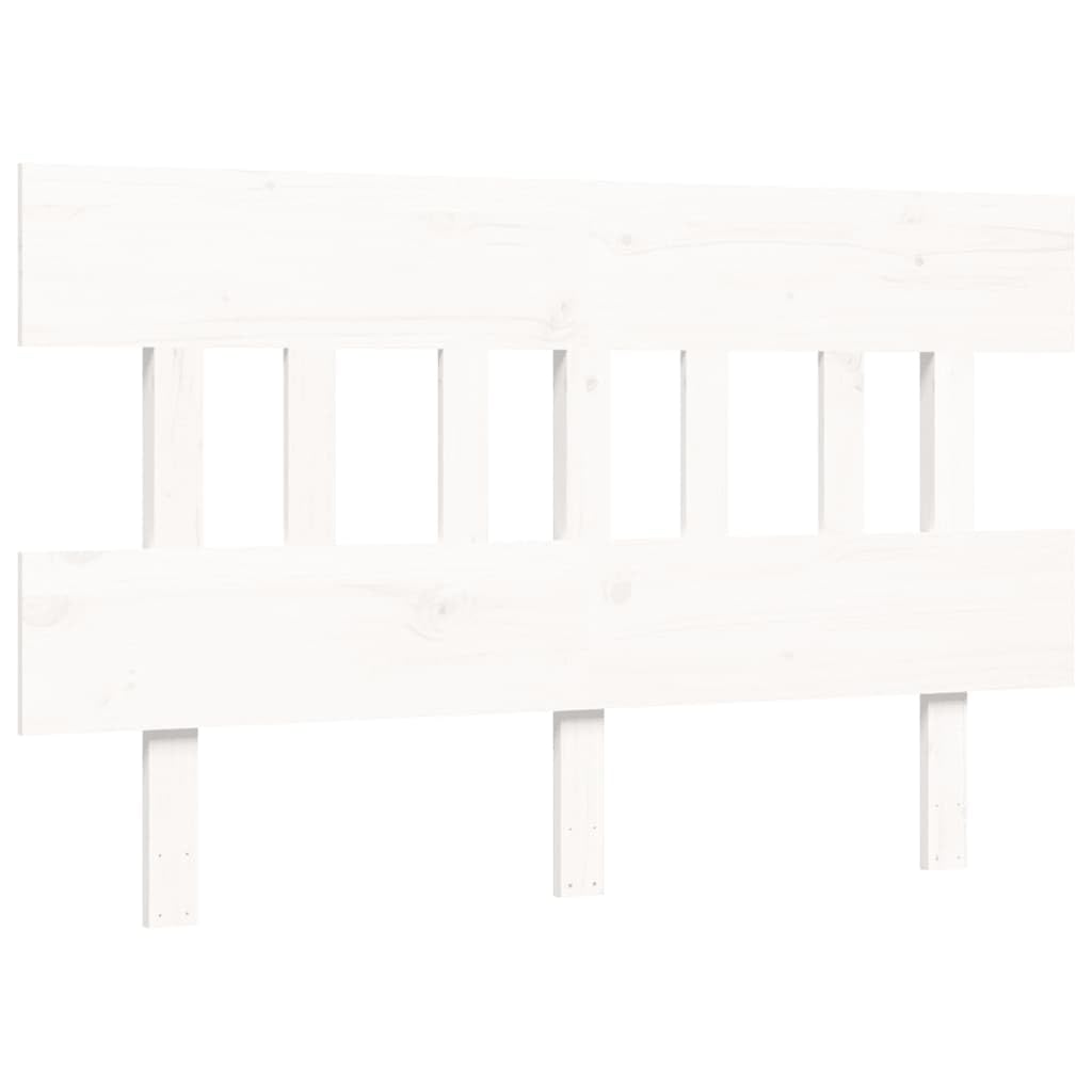 Massivholz Seniorengerecht 45 cm Sitzhöhe Bett 140 x 190 cm Weiß | Seniorenbett mit Kopfteil 140x190 cm Weiß Massivholz Kiefer Betten mit Lattenrost Stauraum Pflegebett Niedrig Einstieg
