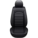Für Peugeot Ion 2009 2010-2021 Autositzbezug aus Leder,Vorder Rücksitze Seasons Protectors VerschleißFest 5 Sitzer Schonbezüge,A/Black