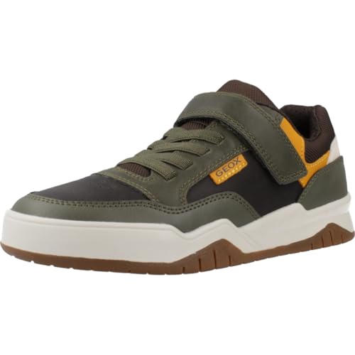 Geox J Perth Boy E Sneaker, Green a, 34 EU