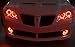 iJDMTOY 3-Inch Projector Fog Light Kit w/ 40-SMD Brilliant Red LED Halo Ring Angle Rings, Universal Fit With Car SUV Truck ATV RV, etc