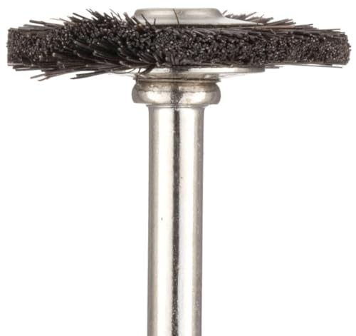 Image of Weiler 26059 3 /4 inch Diameter, 1 /8 inch Stem Size, Stiff Hair Bristle Fill, Miniature Wheel Brush, Made in The USA (Pack of 144)